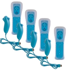 4Pack Built-in Motion Plus Wii Remote&Nunchuck Controller for Nintendo Wii Wii U