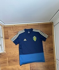 Men's Sweden National Team Adidas 2018/2019 Home Jersey Size S block core