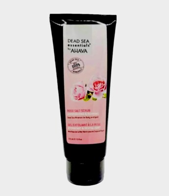 Ahava Dead Sea Essentials Rose Salt Scrub Moisturizing Reviving 7.5 OZ