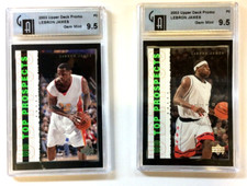2003-04 LeBron James Upper Deck Top Prospects Promo #P2 & 3 9.5 Rookie RC Gem mt