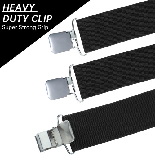 2 Zoll strapazierfähige verstellbare X-Back Hosenträger mit starken Clips für Arbeitsjeans - Bild 3 von 7