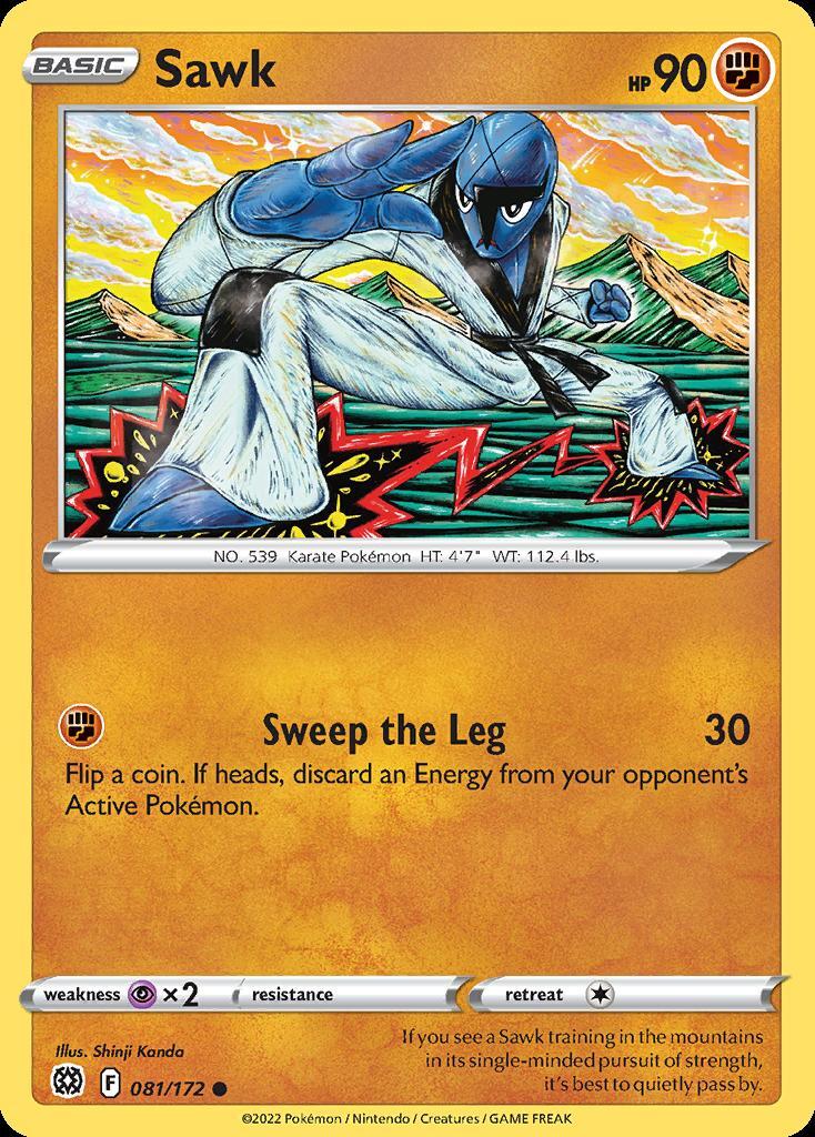 Pokemon Sawk (81/186) Brilliant Stars NM | eBay Pokemon Sawk (81/186) Brilliant Stars NM | eBay