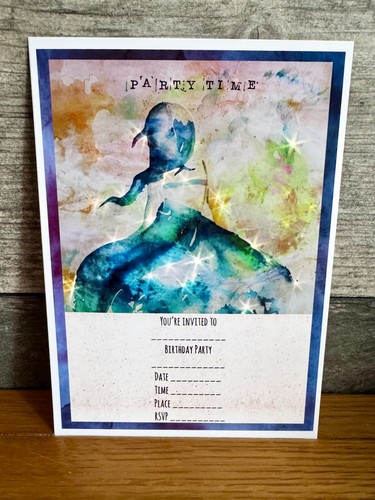 Party Invitations Birthday Mermaid 10 Pack - Picture 2 of 2