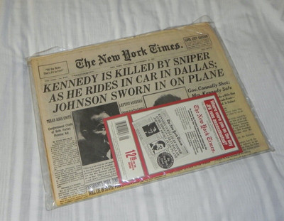 New Vintage Reprint 1991 New York Times John Kennedy JFK Newspaper from 1963