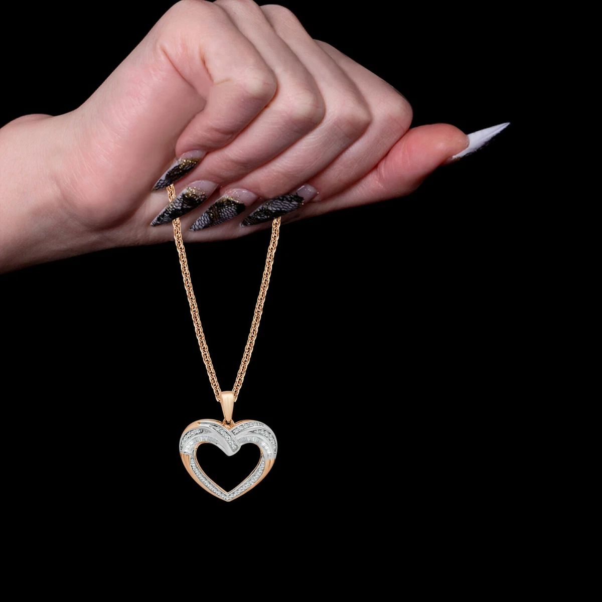 10k heart necklace deals