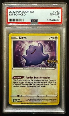 2022 Pokemon Go #053 Ditto Holo PSA 8 PGO #53 | eBay