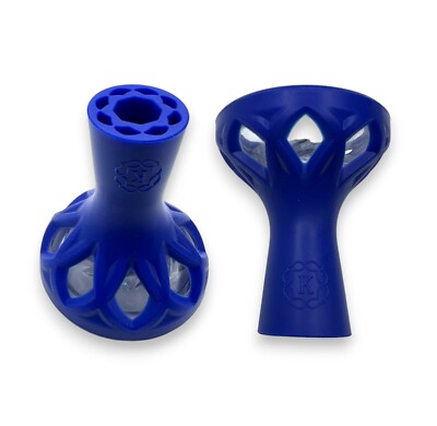 Premium Quality Dark Blue Hookah Head (Silicone Exterior-Glass Interior)