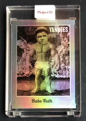 2021 TOPPS PROJECT 70 #107 BABE RUTH FOIL 14/70 by Ron English YANKEES 1970