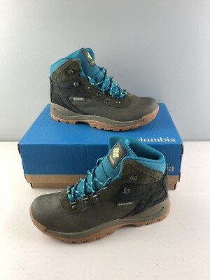BNIB Columbia Women's Newton Ridge Waterproof Hiking Boot Green Teal Olive Sz 8