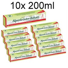 10 x Alpenkräuter-Balsam mit Weinlaub und Rosskastanie Gel 10x 200ml Tube