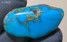 RARE Bisbee Turquoise Cab Rough - BIG 33mm - Trusted AZ Gemologist Seller @