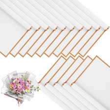 20 Sheets Flower Wrapping Paper - Waterproof Floral Bouquet Wrapping Paper Black