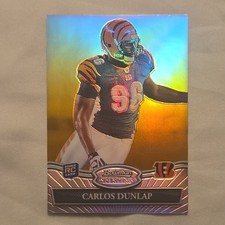 2010 Bowman Sterling Topps Carlos Dunlap Rookie #6/25 Gold Refractor Bengals