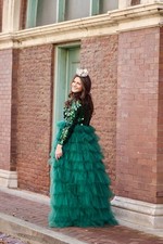 Green Sequin Tulle Formal Gown Pageant Dress
