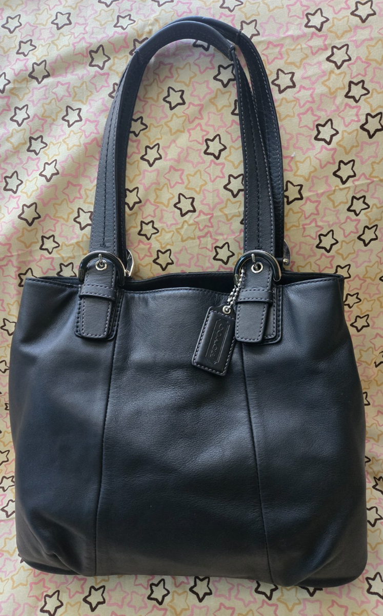 Gorgeous Coach Soho North South Tote Womens Black Leather