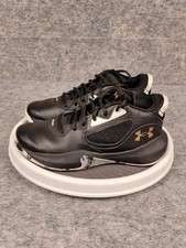 Under Armour Boys Lockdown 6 3025817-003 Black Basketball Shoes SZ 5Y YOUTH EUC