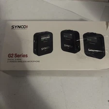 SYNCO G2(A2) Wireless Lavalier Microphone Dual-Channel Lapel Mic for DSLR Camera