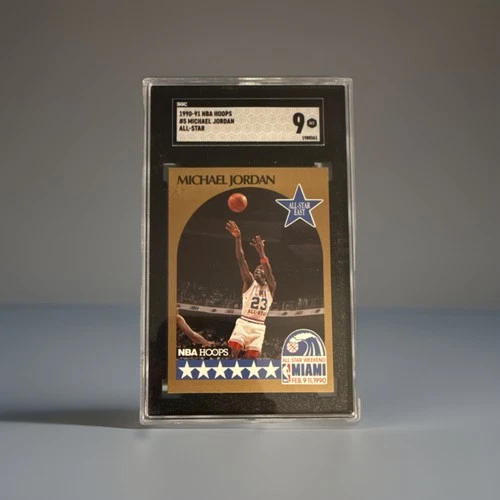 1990-91 NBA Hoops Michael Jordan All-Star #5 SGC 9 Basketball Card