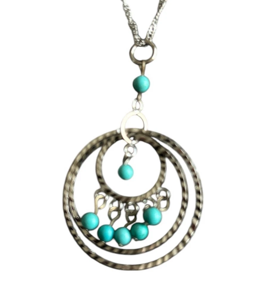 Park Lane серебро и бирюза серьги и ожерелье комплект - Изображение 3 из 4