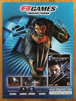 2002 Wolverine's Revenge PS2 Xbox Gamecube Print Ad/Poster Video Game Promo Art