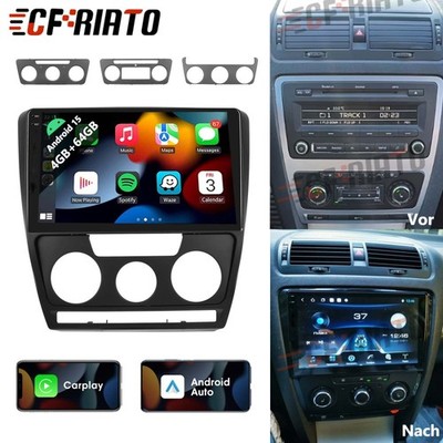 Für Skoda Octavia 2 1Z3 1Z5 2004-2013 CarPlay Android 15 Autoradio Navi 4G+64G