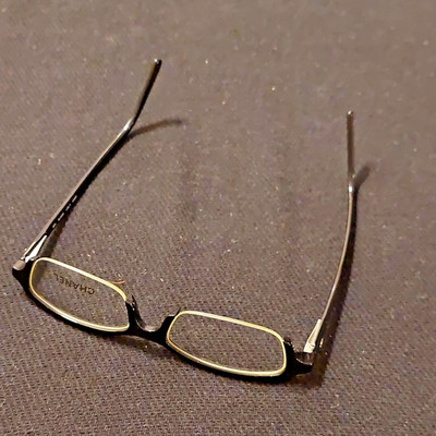 CHANEL Brille Schwarz Kunststoff Vollrand 50-16 135 Modell 3054 c.501