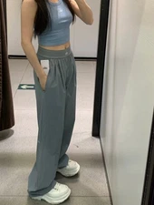 AIo Yoga Women's Low-Rise Straight-Leg Wide-Leg Pants