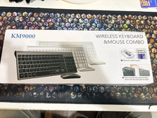 TopMate KM9000 Wireless Keyboard and Mouse Combo Rose Gold White