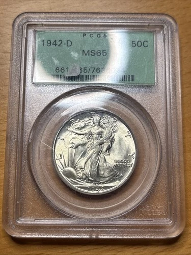 1942-D PCGS MS65 Walking Liberty Half Dollar Old OGH
