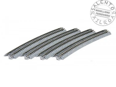 Kato 20-150 - Spur N - Set Von 4 Kurvenweichen R718 15° Mit Unterbau - Bild 1 von 2