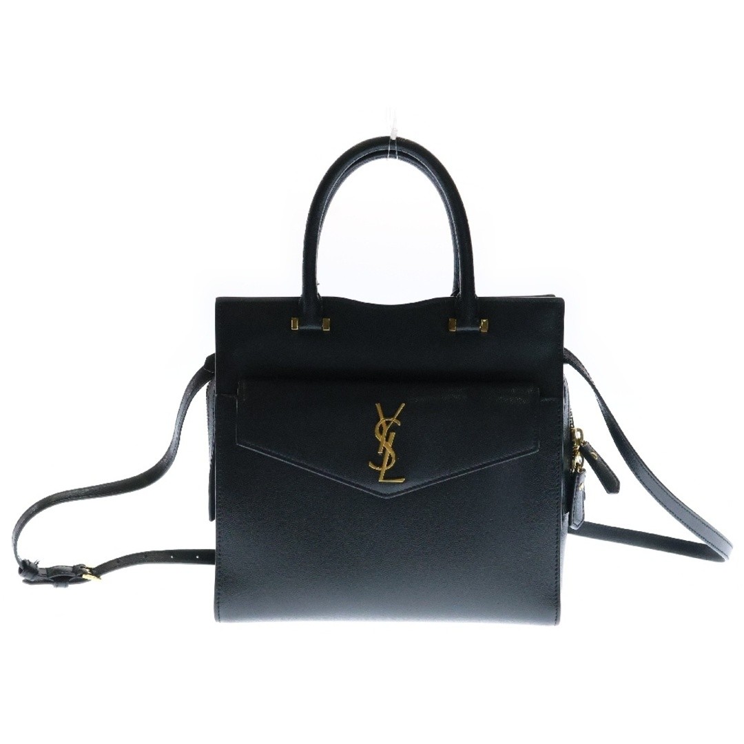 Borsa a tracolla Saint Laurent Paris Uptown G Hardware in pelle nera usata