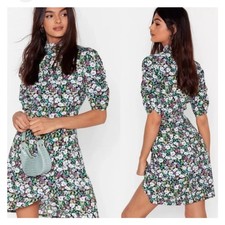 Nasty Gal Bloom To Grow Floral Mini Dress Size 8