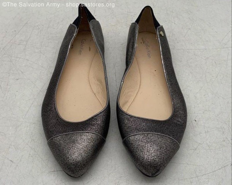 Calvin Klein Women's Pritah Gray Slip-On Casual Ballet Flats Size 9.5M