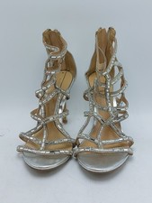 Aldo Womens Stilettos Heels Flofifi Silver Rhinestone Sz 6.5
