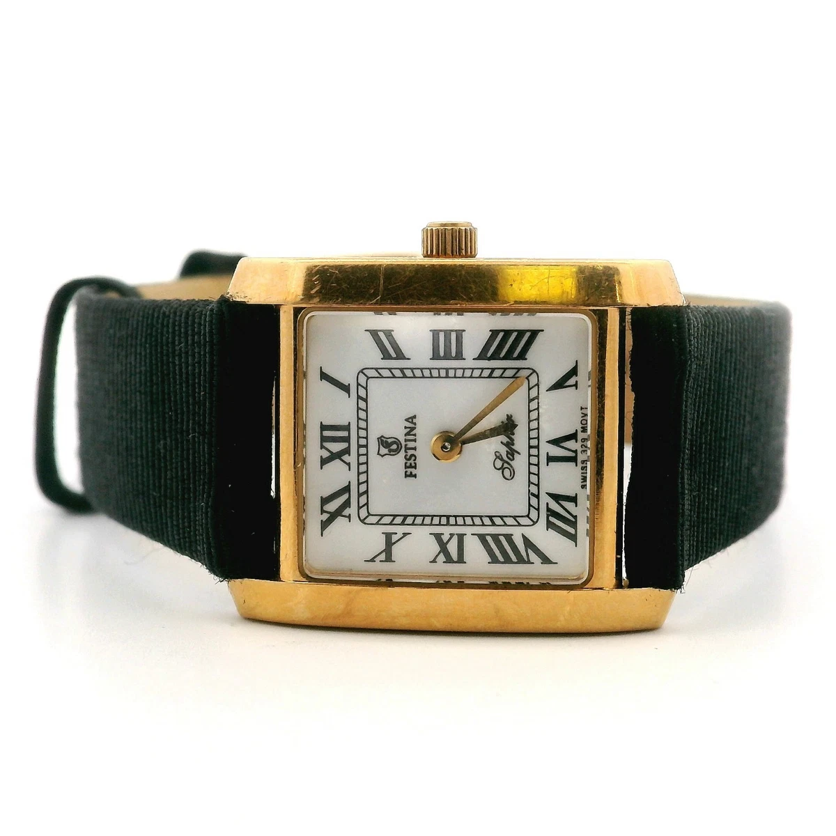Festina Gold Plated Women‎ Watch New Battery 16043 MOP 17MM Z FESTINA Swiss Made AUTO 35MM Yellow Gold MOP Dial Women main image 4