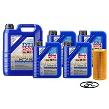9L Liqui Moly Leichtlauf High Tech 5W-40 Wix Engine Oil Change Kit for W221 S600