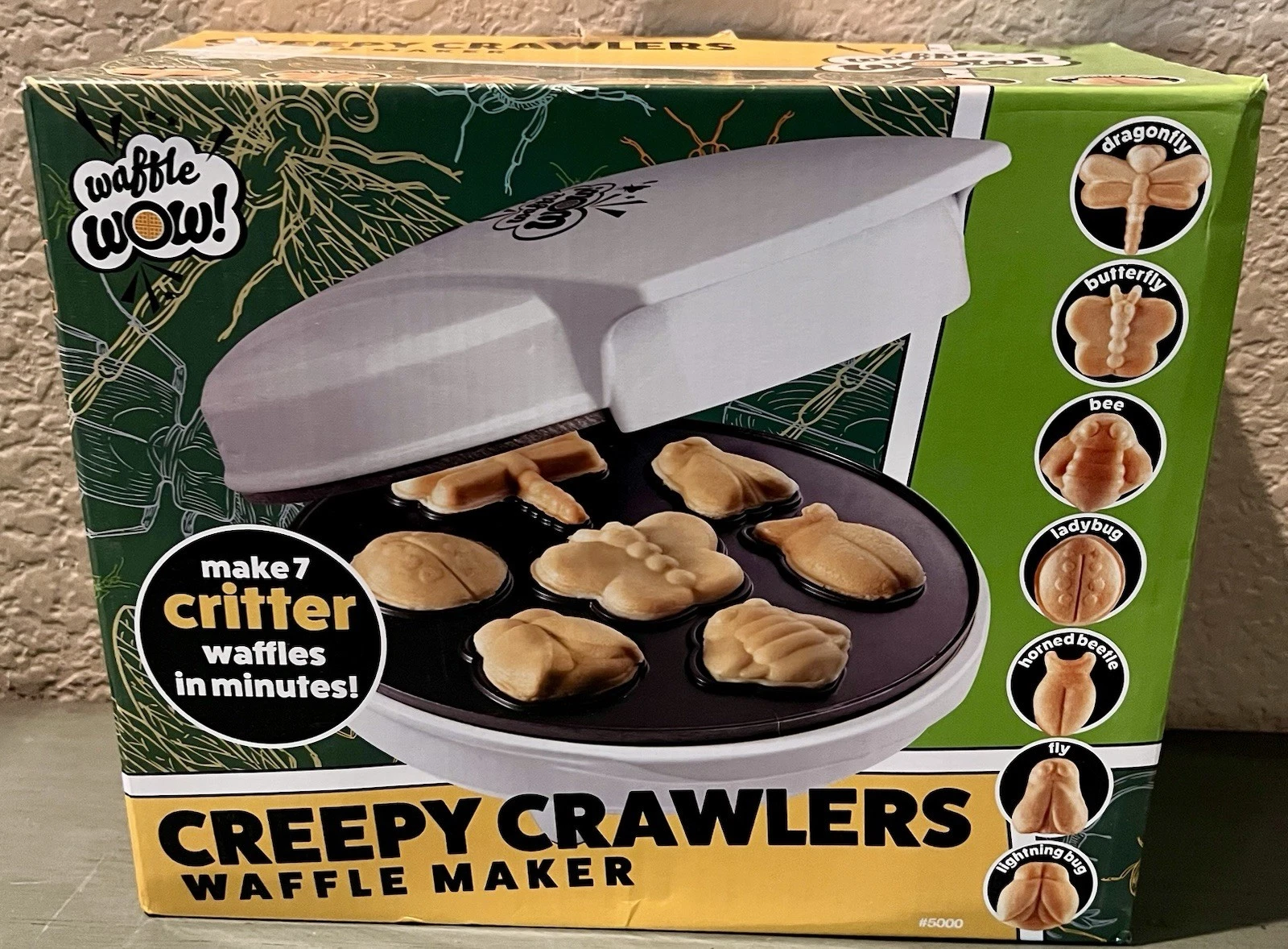 Wow Waffle 7 Creepy Crawler Waffles New
