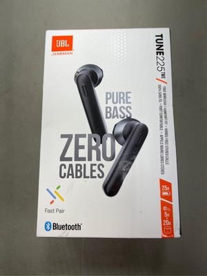 JBL Tune 225TWS True Wireless Earbud Headphones - Pure Bass Sound, Black