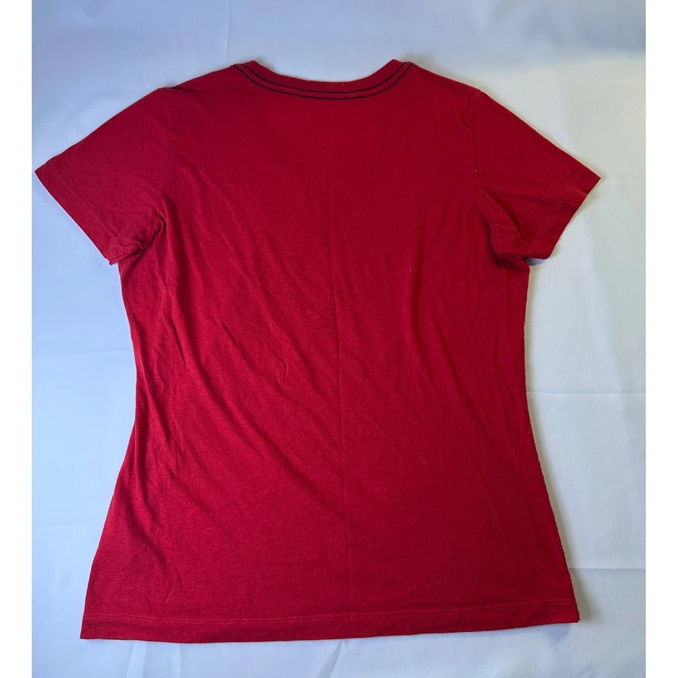 Camiseta Nike Ohio State Buckeyes feminina GG gola V vermelha manga curta - Imagem 4 de 4