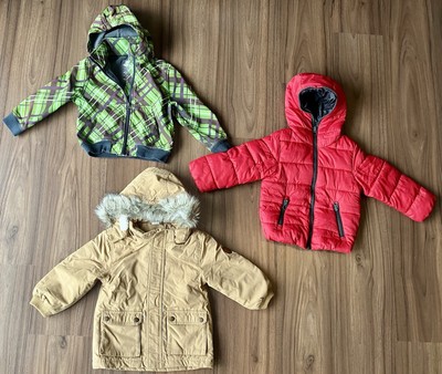 3 Kinderjacken Größe 98 Winterjacke Parka und Übergangsjacke Softshell H&M ZARA