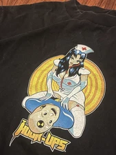 Vintage 90s Hook Ups Skate Anime Girl Shirt Nurse Girl & Test Dummy Rare PA3386
