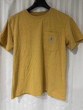 Carlhartt Pocket T-Shirt Classic Mustard Work Large 12-14 Vintage Original Fit