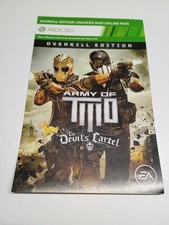 Army of Two The Devil's Cartel Overkill Edition Xbox 360 DLC Add On Pack Unused
