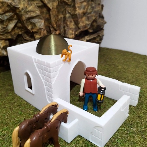 Casa Playmobil Belén medieval árabe. Impresión 3D