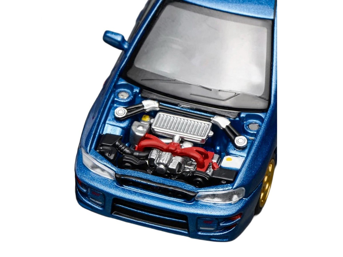 SUBARU IMPREZA WRX STI WAGON VER. VI RHD BLUE 1/64 DIECAST BY