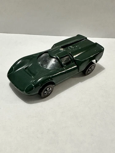 Vintage Mattel Hot Wheels Redlines Lola GT 70 Green Enamel 1969 USA