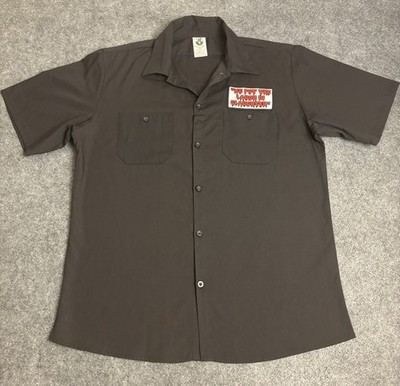 Spirit Halloween Killer Clown Work Shirt Men s Large Horror Button Up.   B1