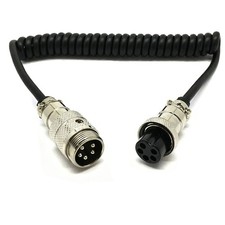5 Pin CB Microphone Extension Cord Coiled Cable for Cobra Uniden Radios