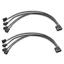 Molex to 3Pin / 4Pin Fan Adapter, Molex Fan Cable, 4Pin Molex Actual 2 1to4