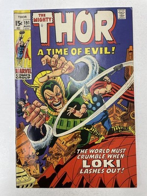 Thor #191 Loki 1st App. of Durok the Demolisher 1971 Bronze Age Marvel Comics